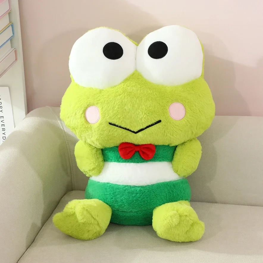 Lovely Kero Kero Keroppi Plushies Soft Stuffed Anime Big Eyed Frog Plush Toy Cute Soft Cuddly Throw Pillow Room Decor Gifts