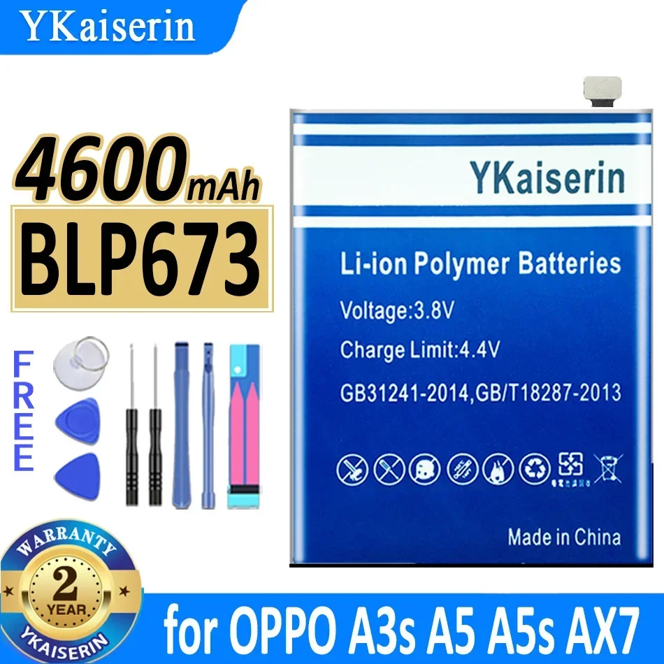 4100mAh/5300mAh YKaiserin Battery For OPPO Realme Q2Pro Q2 Pro/Reno 5 Pro/Plus/Reno5 Plus/6 Pro 5G/A3S A5/Find X 256G/512G