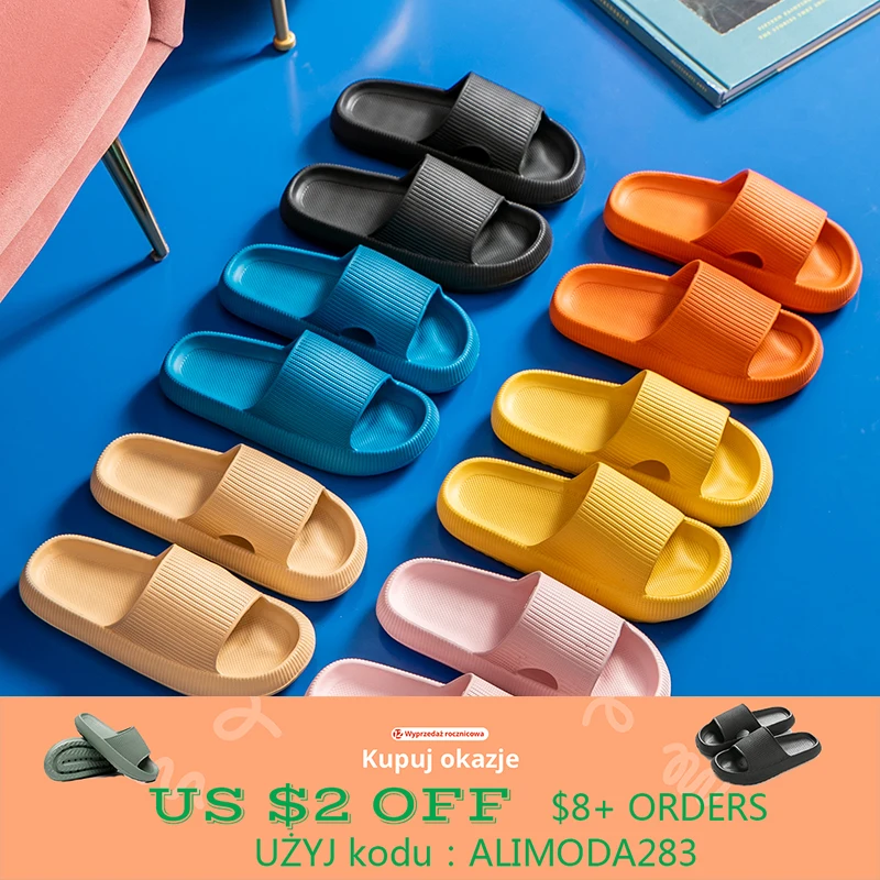 Thick Platform Cloud Slippers for Women and Men