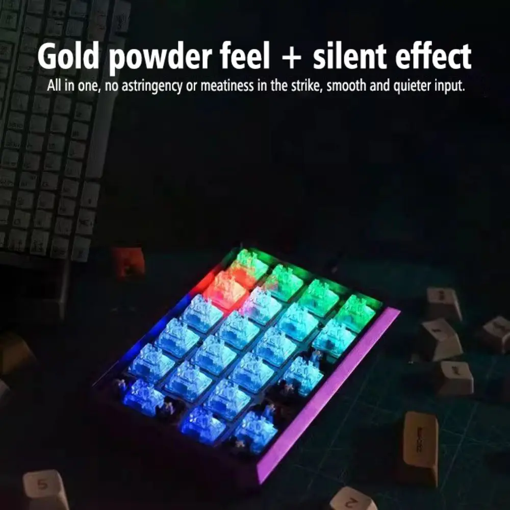 TTC Frozen Switch V2 Mechanical Keyboard Silent Switches 3 Pins Linear 39gf RGB Transparent Custom Gaming Keyboard for Gamer