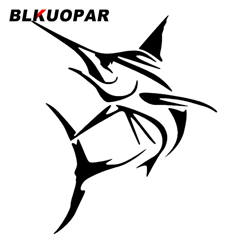 

BLKUOPAR Swordfish Car Stickers Graphics Occlusion Scratch Decal Trunk Laptop RV Windshield Air Conditioner Car Door Protector