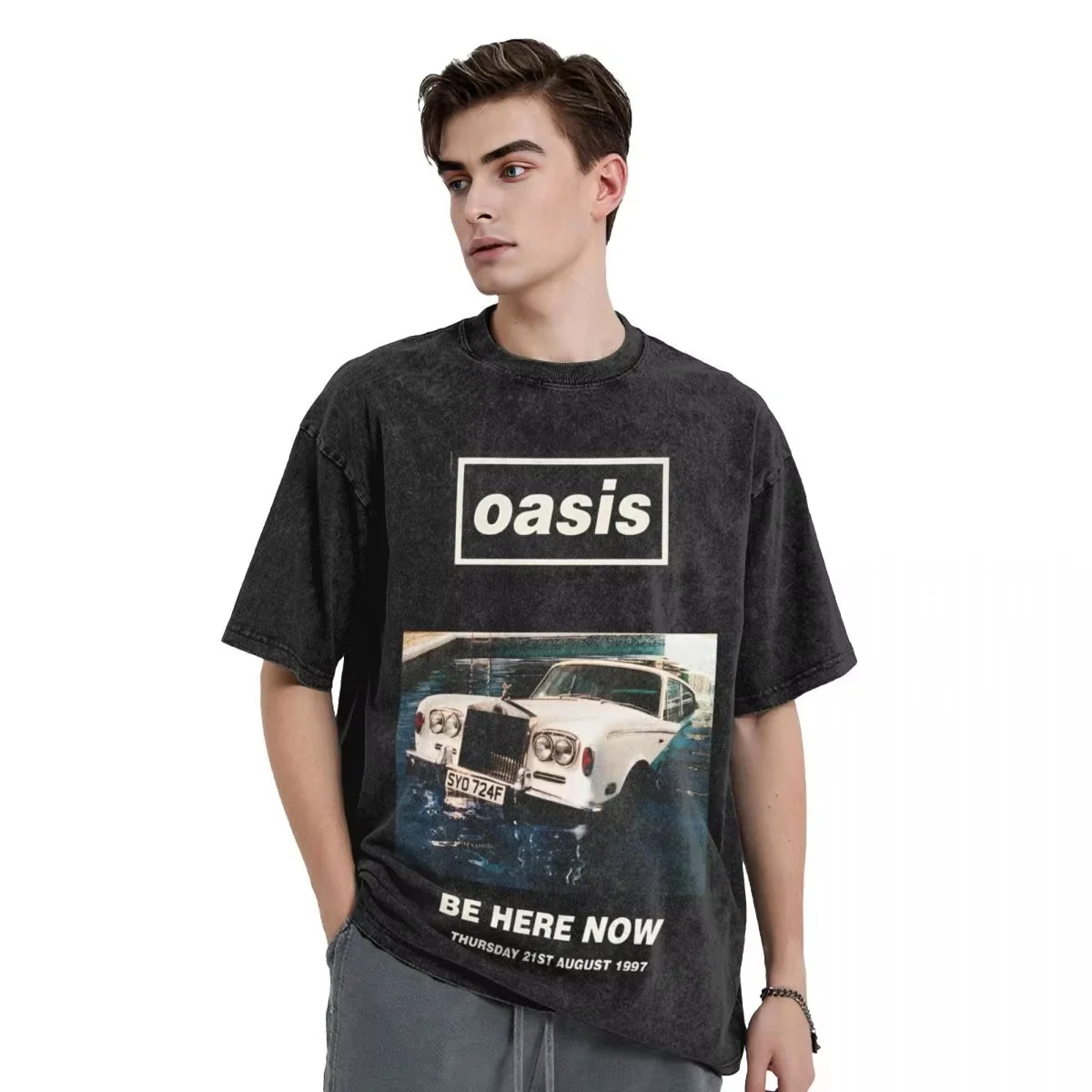 

2024 O-Oasis Rock Band Cotton T-shirt British Music Album Men's Casual T-shirt Summer Y2K Vintage Patterned Top High Quality