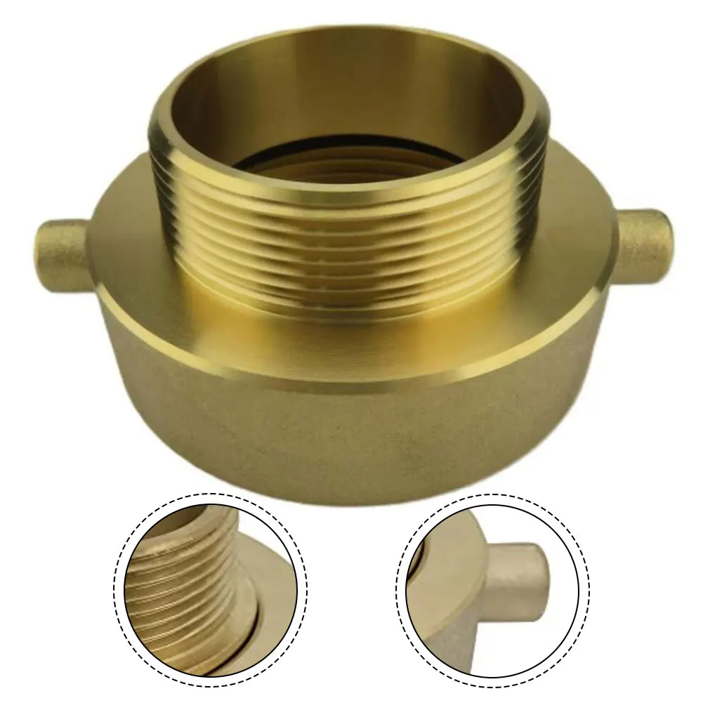 Fire Hydrant Adapter Brass 2 1/2 NST Female to 2 NPT Male with Quick Connect Pin Lugs for Fire Hose Attachment