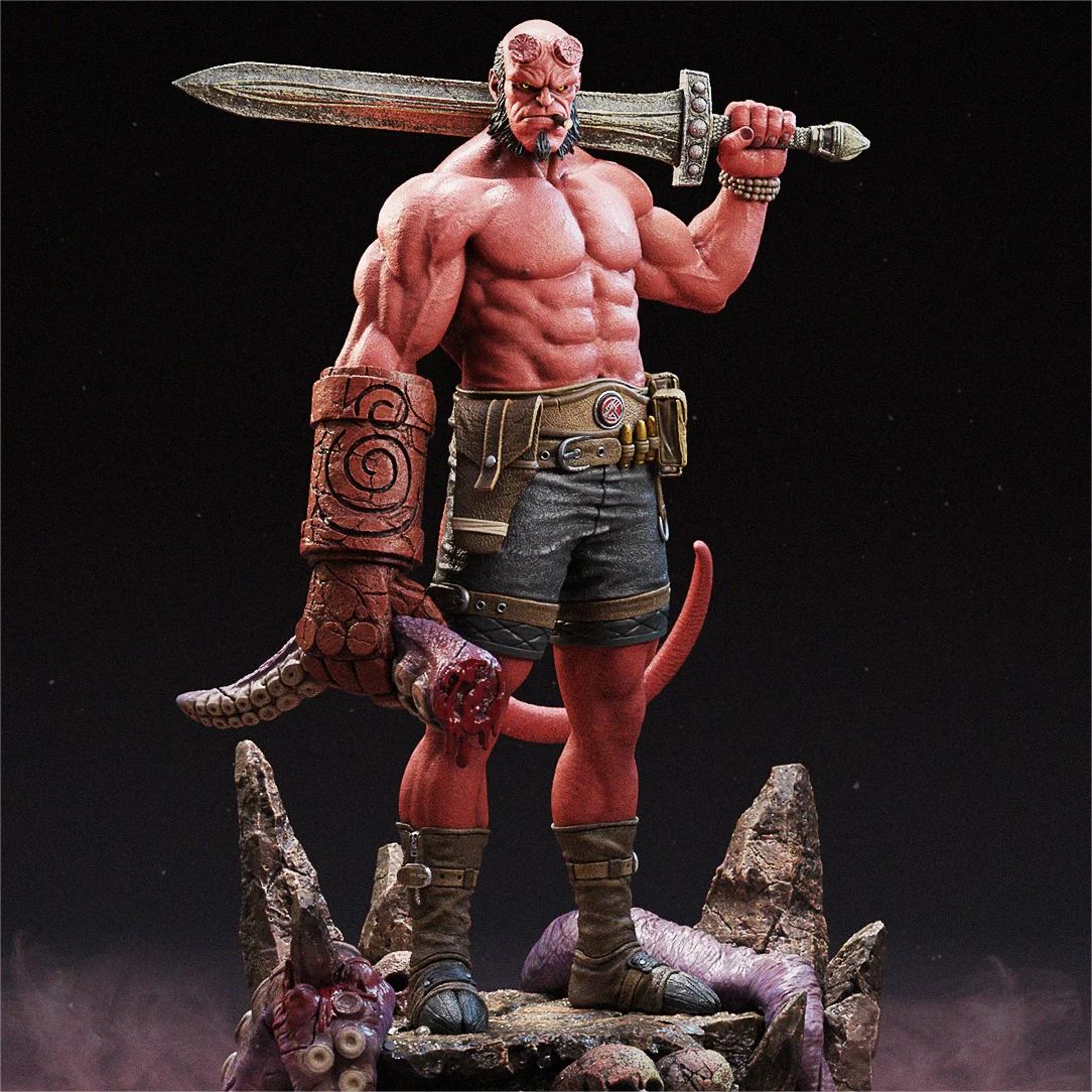1/10 Hell Knight 3D Printing Model Self-assembly Miniatures DIY Coloring Figurines Decoration Crafts Gifts