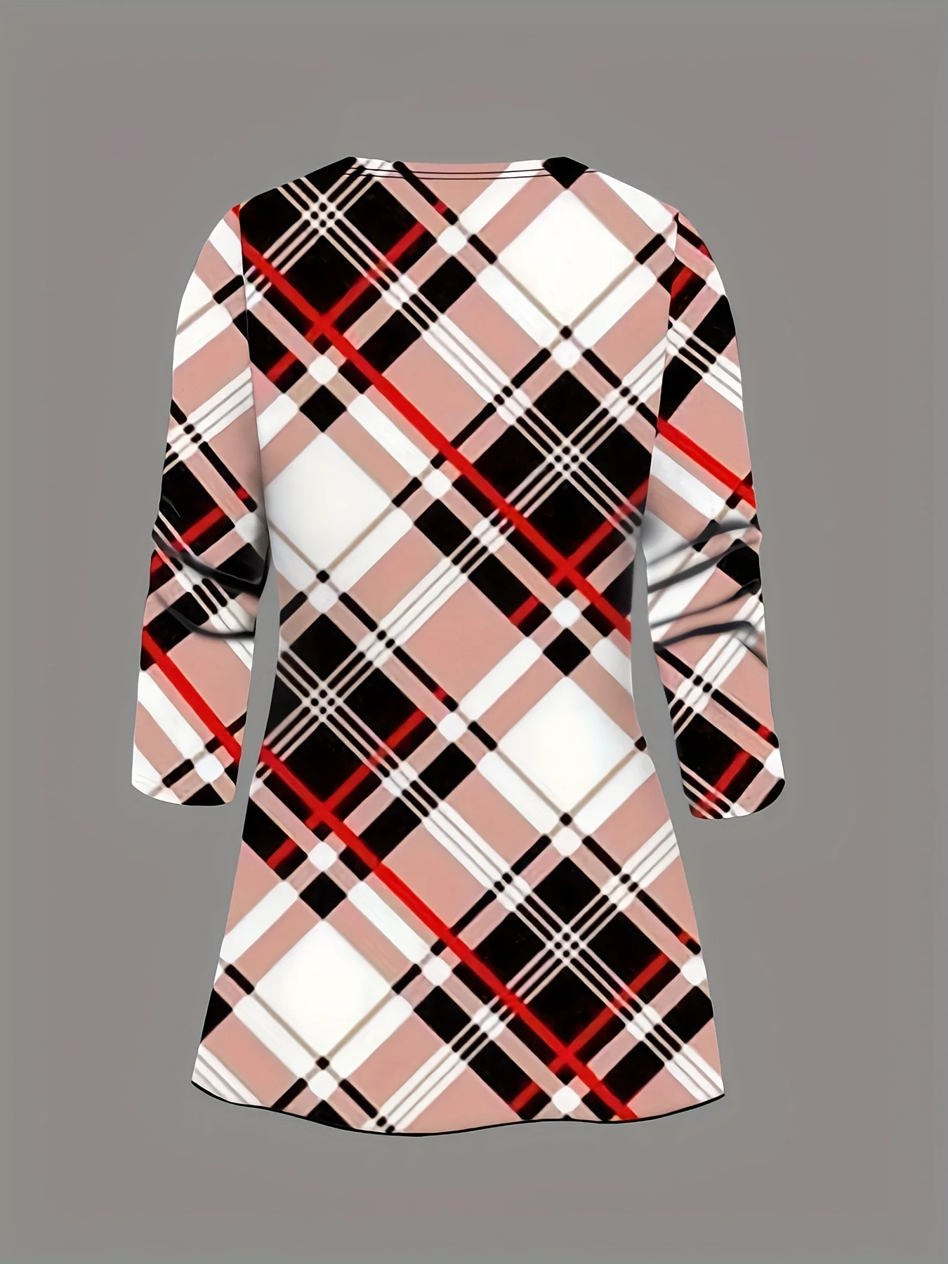 Conjunto feminino de 3 peças plus size: jaqueta cardigã com estampa geométrica estampada combinada com calças casuais e colete para uso diário.