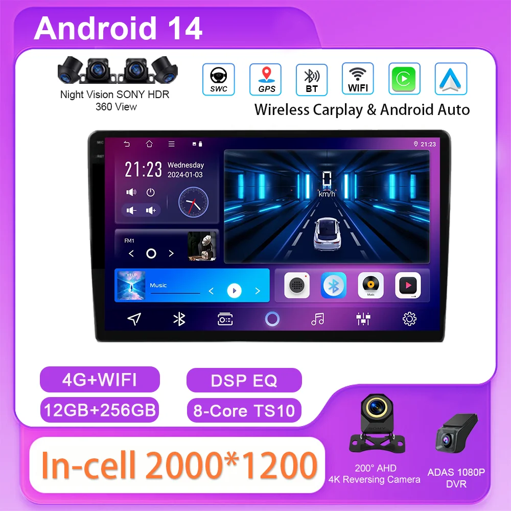

Multimedia Video Player Android 14 Radio Stereo For Mitsubishi L200 5 Triton 2020 2021 2022 GPS Navigation Cireless Carplay 2DIN