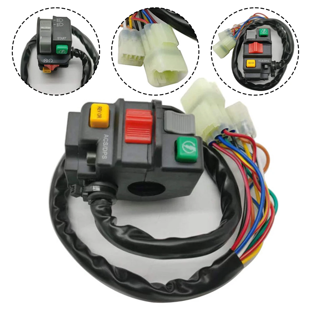 Handlebar-Mounted Start Stop Switch with Headlight Activation for Can-Am For Outlander 450 500 650 800 1000 2012-2015