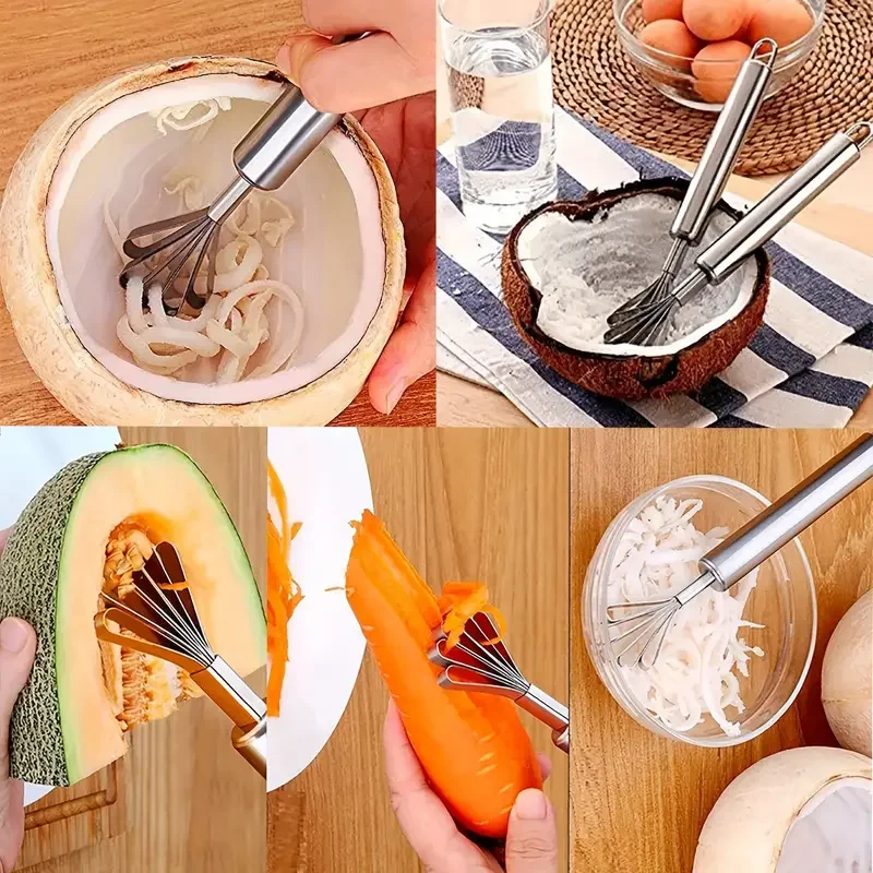 1PC Stainless Steel Coconut Grater Coconut Meat Grater Digger Coconut Wire Scraper Fish Scale Grater Kitchen Tool