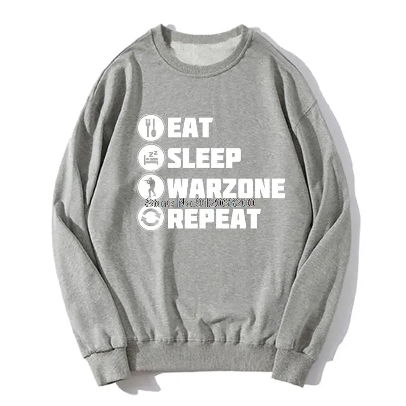 Call Of Duty Eat Sleep Warzone Repeat Hoodie Woman Men O-neck Hoodies Fleece Sweater Sweatshirt Harajuku Streetwear