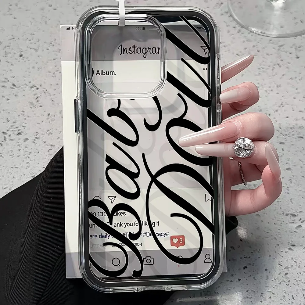 Handyhüllen mit englischen Buchstaben für Samsung Galaxy S26 Ultra S25 S24 edge s22 s23 Plus FE A57 A54 A55 A16 A35 A36 A37 5G Klare Hülle – Detail 2