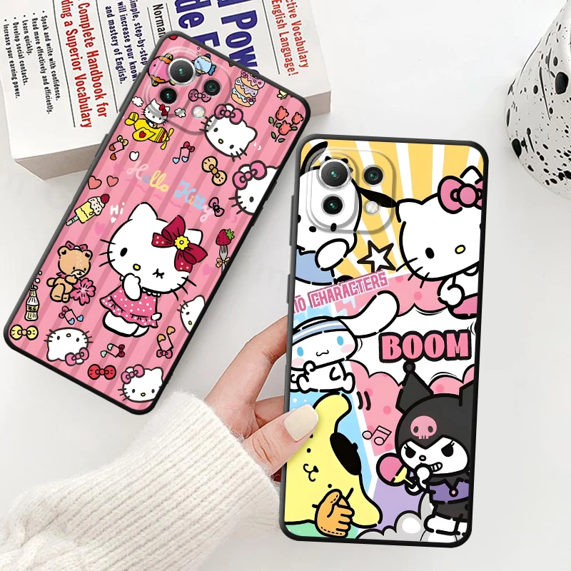 الكرتون الثلاثي الوردي الأزرق الأخضر سلسلة قضية الهاتف ل Xiaomi Redmi 12C A2 + 10A K80 A4 14C 9A 13C 9T 9C A3 K40 Pro A3X A1 + 10C A5 9