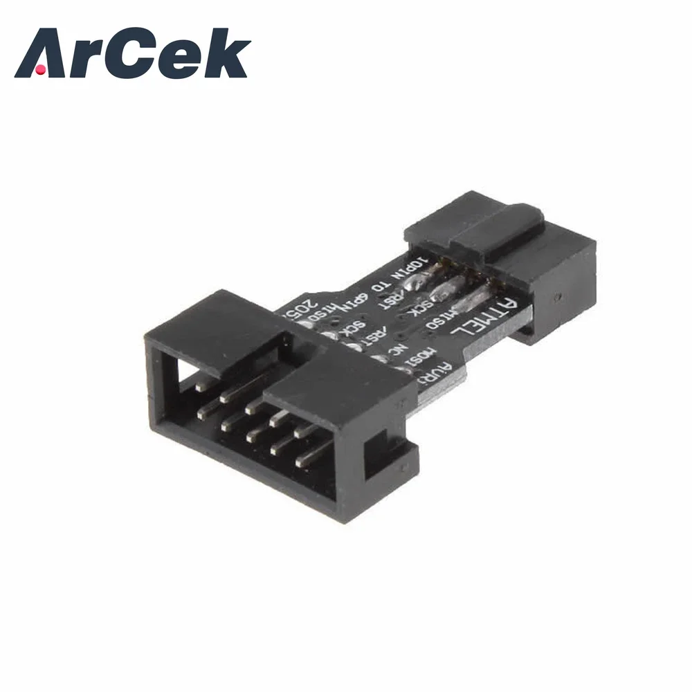 10 Pin to 6 Pin Adapter Board for AVRISP MKII USBASP STK500 High Quality
