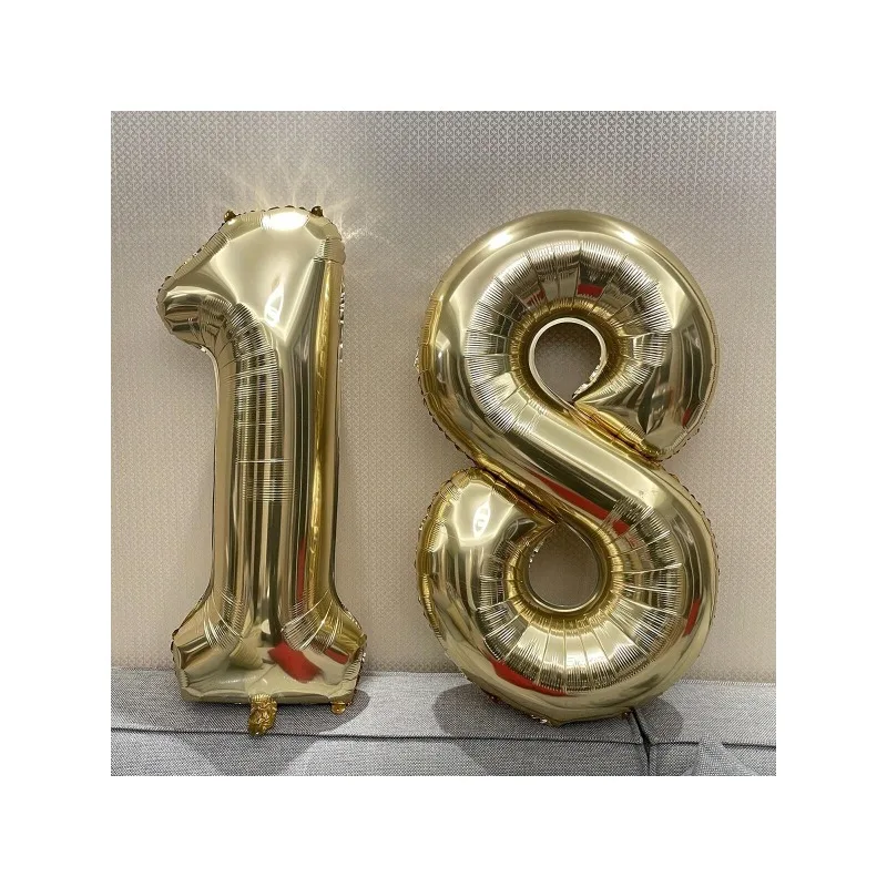 1pc 40 Inch Shimmering Golden Number Foil Balloon - Durable Birthday Party Decor - Perfect for Celebrations, Attractive Design