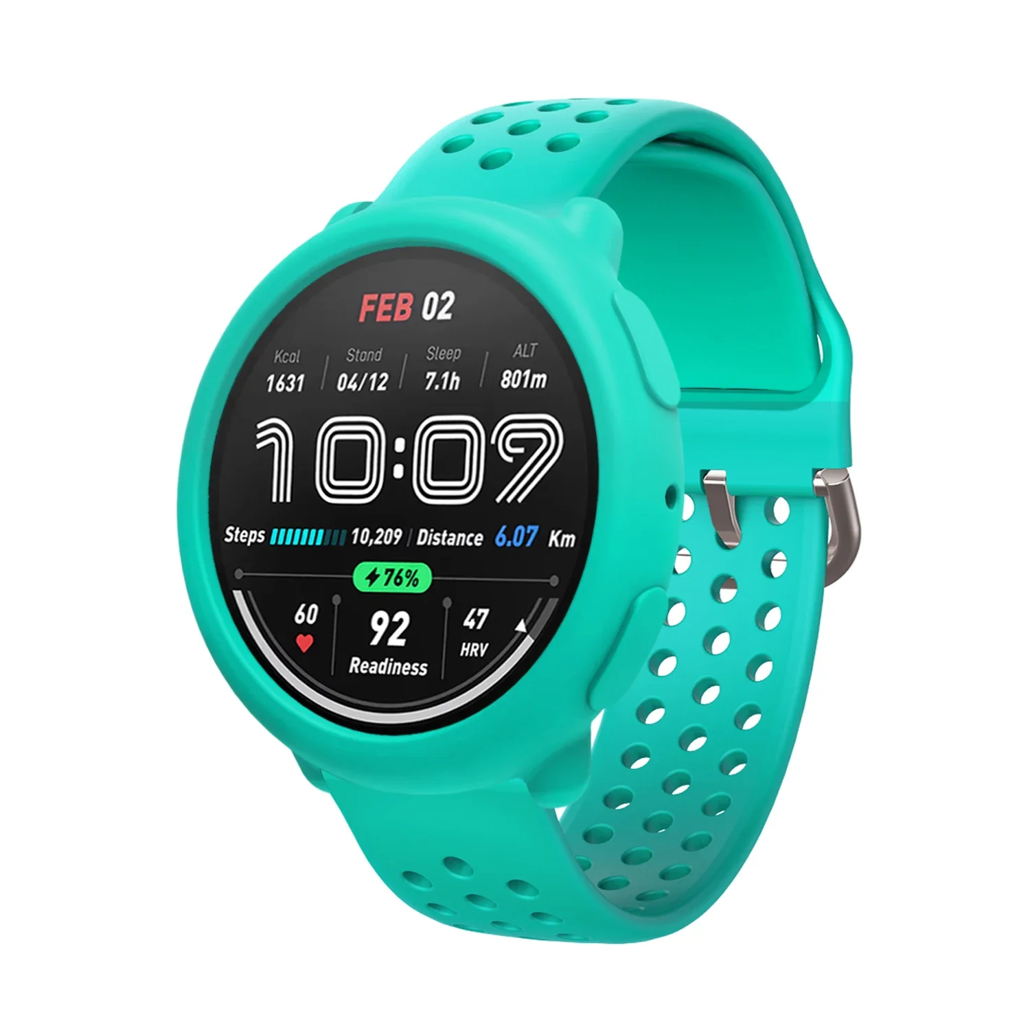 เคสซิลิโคนอ่อนนุ่มสำหรับนาฬิกาอมาซฟิต แอคทีฟ 2 สีลูกกวาด ครอบคลุมเต็มรูปแบบ ฝาครอบป้องกันสำหรับอุปกรณ์เสริมอมาซฟิต แอคทีฟ 2