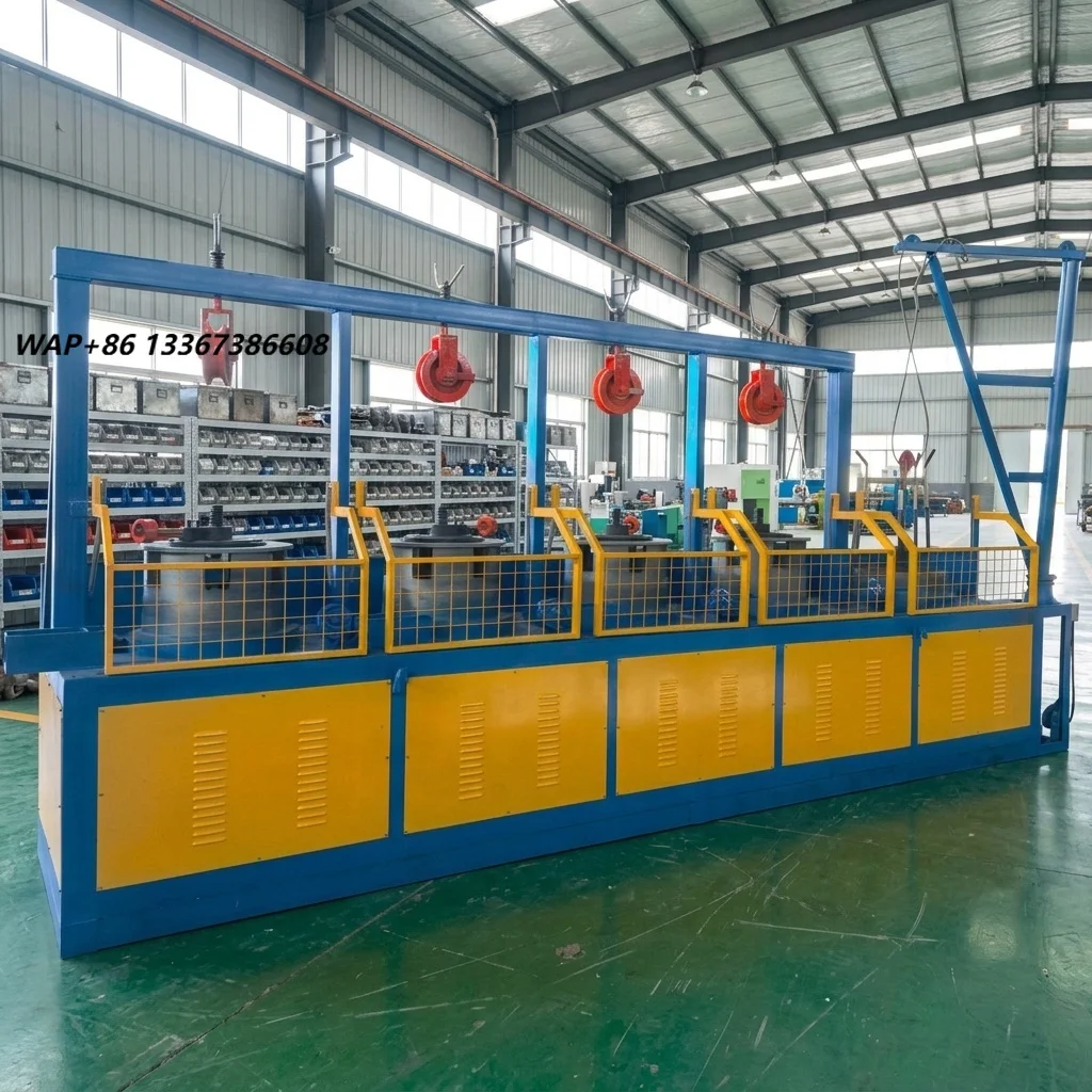 New Electric Pulley Type Wire Drawing Machine 6.5mm-2.0mm Industrial Automatic Continuous Line Equipment for Binding Wire 380V