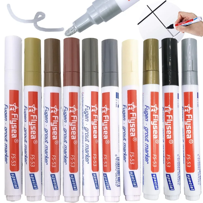 Waterproof Nail Gel Pen Permanent Wall Grout Restorer Pens Repair Marker Grout Tile Pen Restorer Pen Repair Floor Manicure Tool
