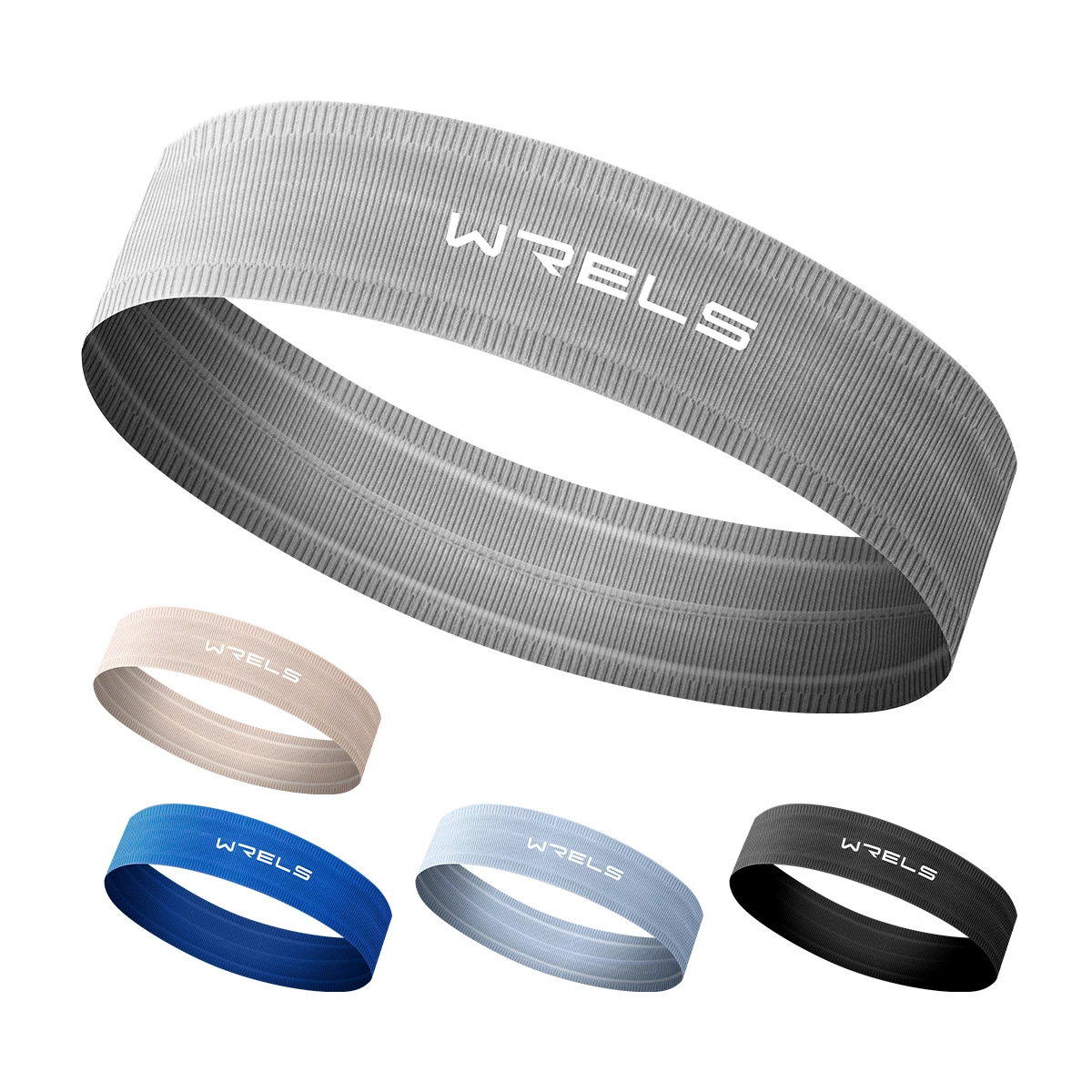 WRELS Sports Sweatband  Breathable Sweat Absorbent Headband Elastic Sweat Hair Band Soft Outdoor Sport Yoga Gym Fitness Headband