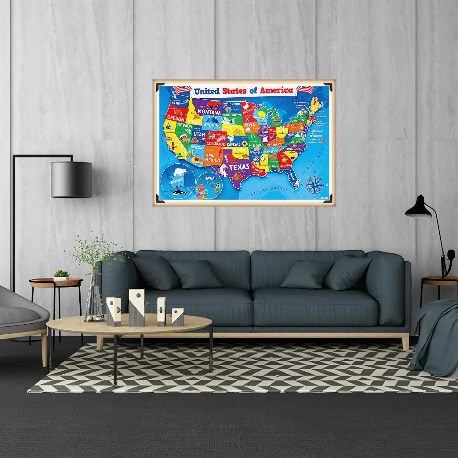 1000 조각 미국 직소 퍼즐 홈 장식 성인 퍼즐 게임 가족 재미있는 바닥 퍼즐 교육 장난감