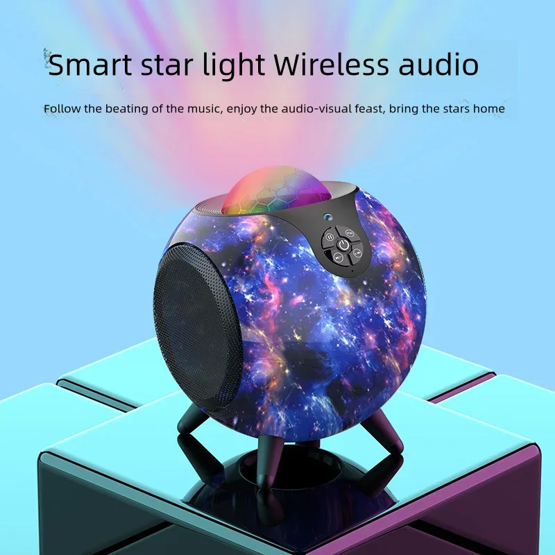 Colorful Starry Sky Galaxy Projector Night Light Blueteeth USB Music Player Star Romantic Projection Lamp Gifts With Remote