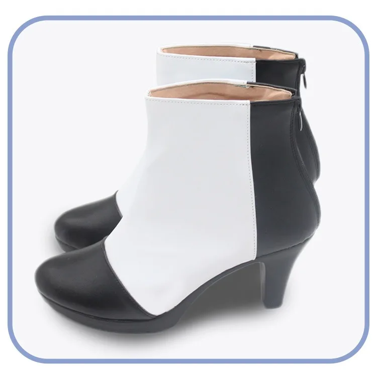 zenless-zone-zero-nekomiya-mana-cosplay-shoes-white-black-high-heels-boots-halloween-carnival-pu-leather-shoes-custom-made
