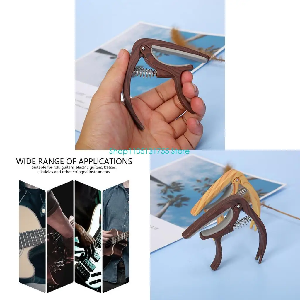 

Ergonomic Guitar Capo String Friendly Rubber Contact Professional Performances,Remove Protects Guitar Strings from Damage