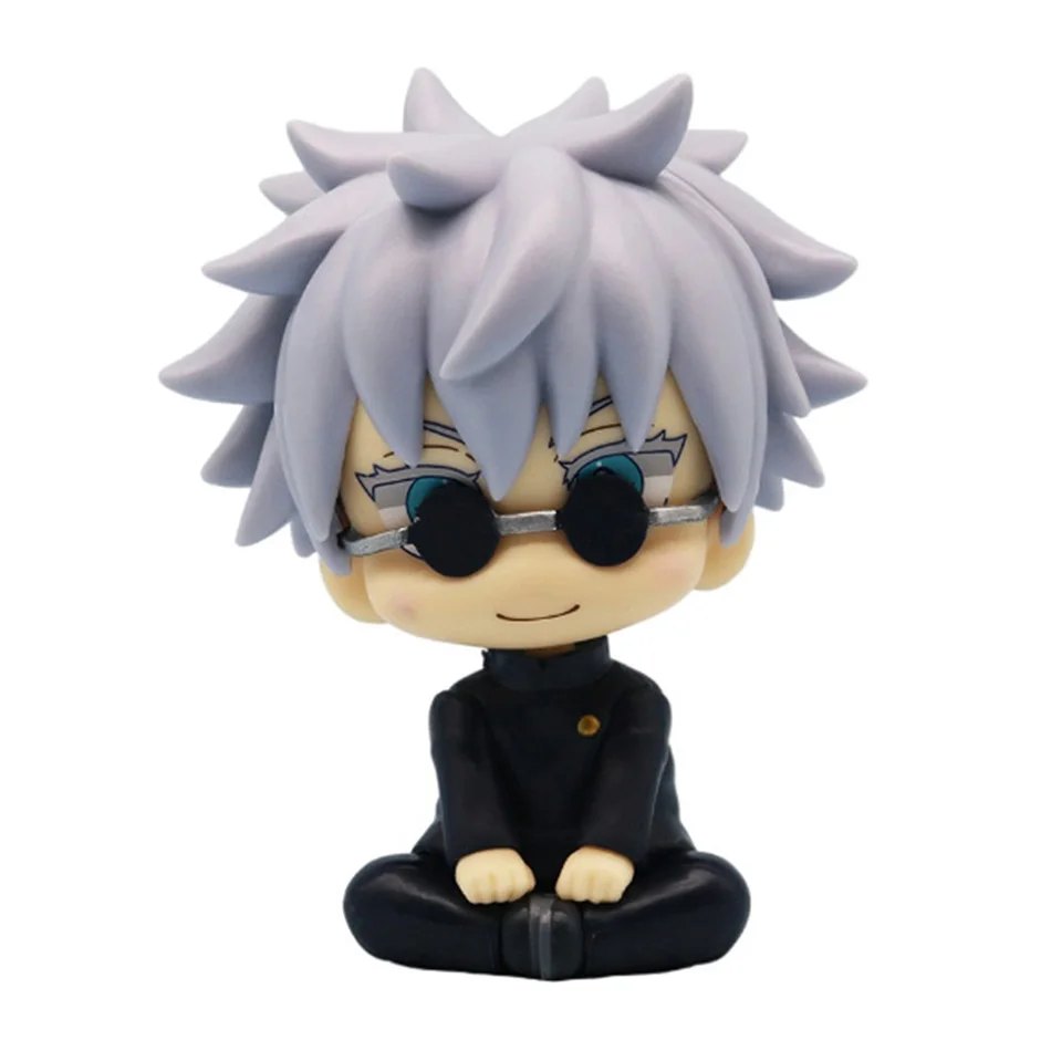 10cm Anime Jujutsu Kaisen Figure Itadori Yuji Gojo Satori Fushiguro Megumi Kugisaki Kawaii Toy Car Decoration PVC Model Gift