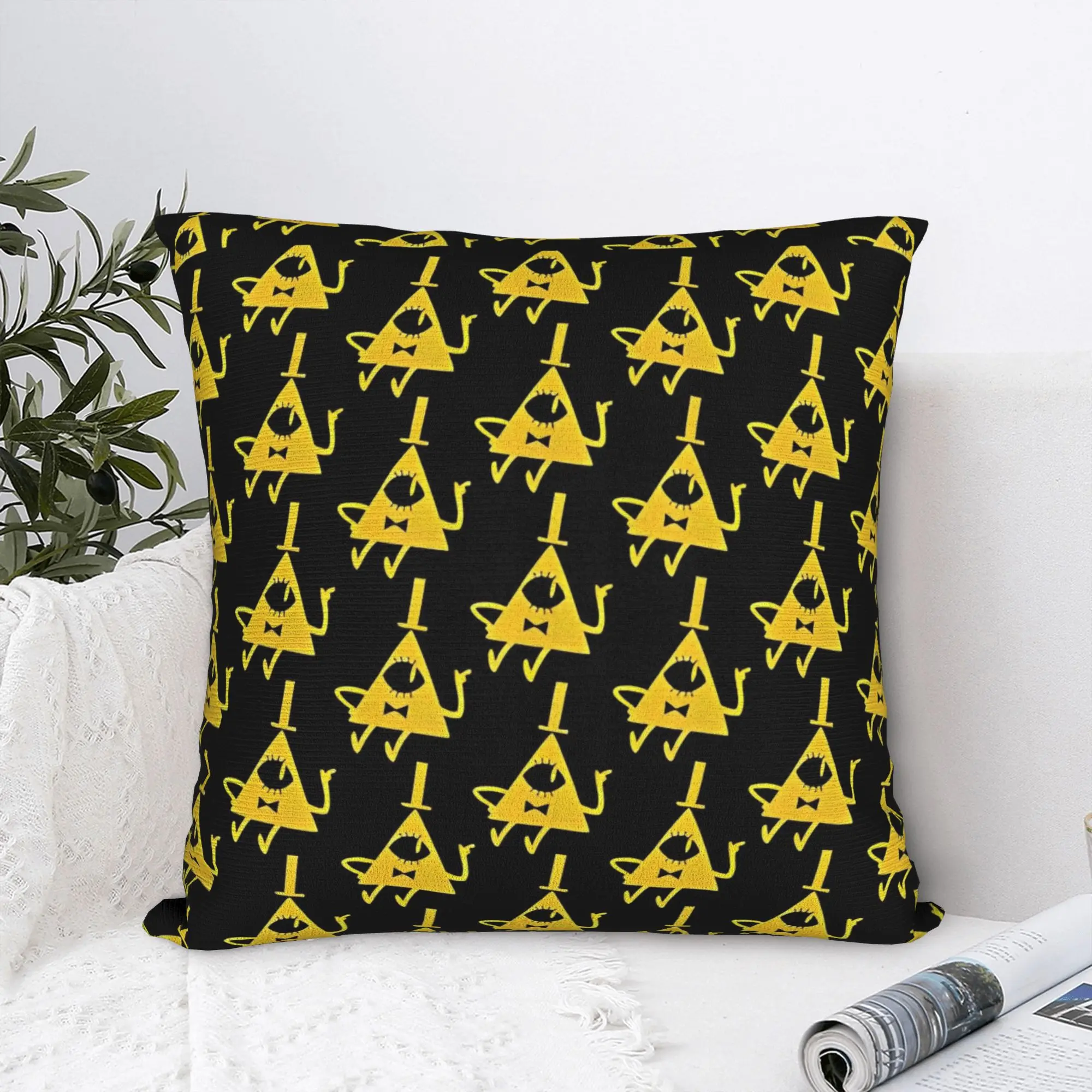 Bill Cipher  Square Pillowcases Polyester Bed Car G-Gravitys F-Falls Cushion Cover Cool Home Decoration Pillow Cover 40*40