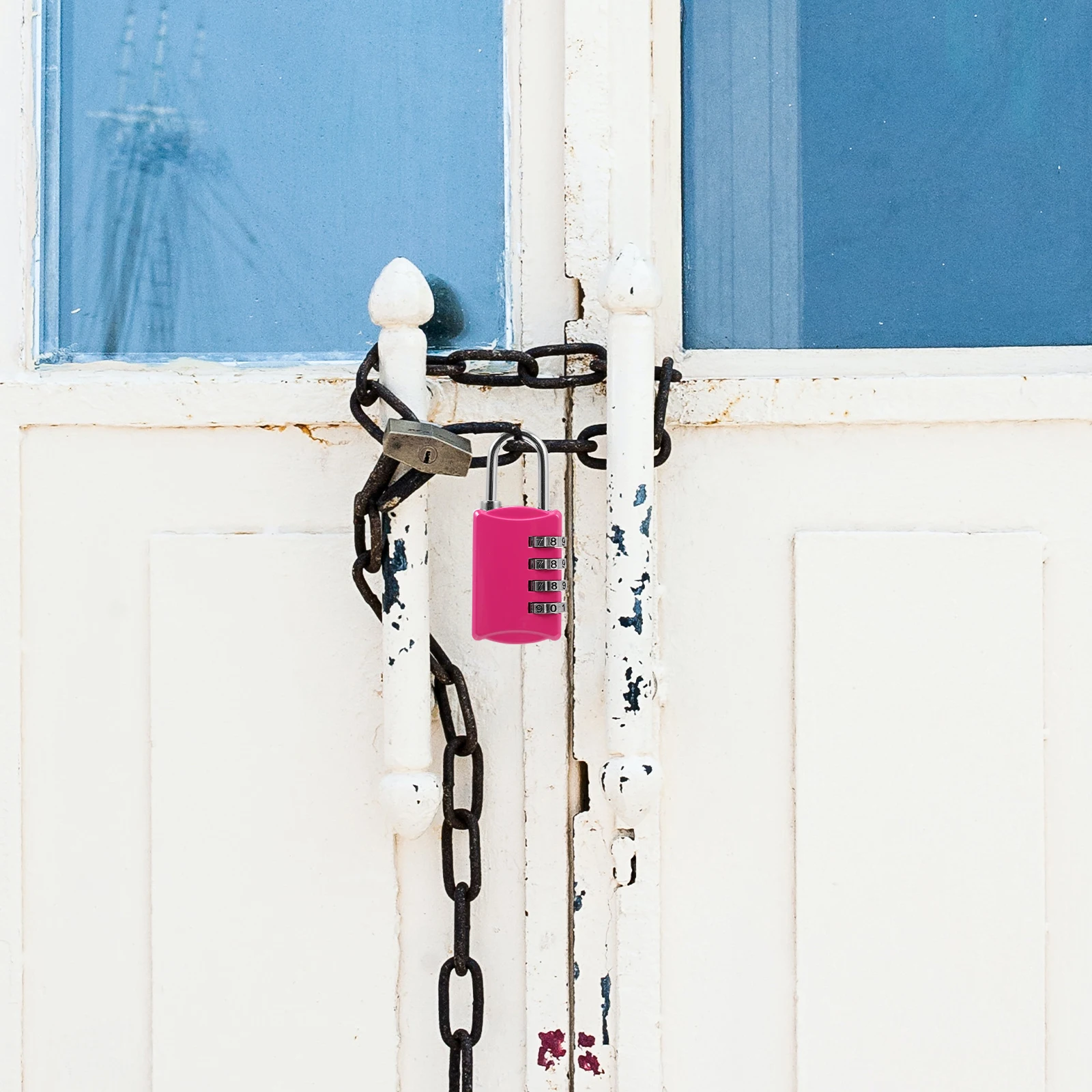 1pc Combination Lock Padlock Zinc Alloy 4 Password Gym Locker Locks for School Cabinet Door Secure Storage