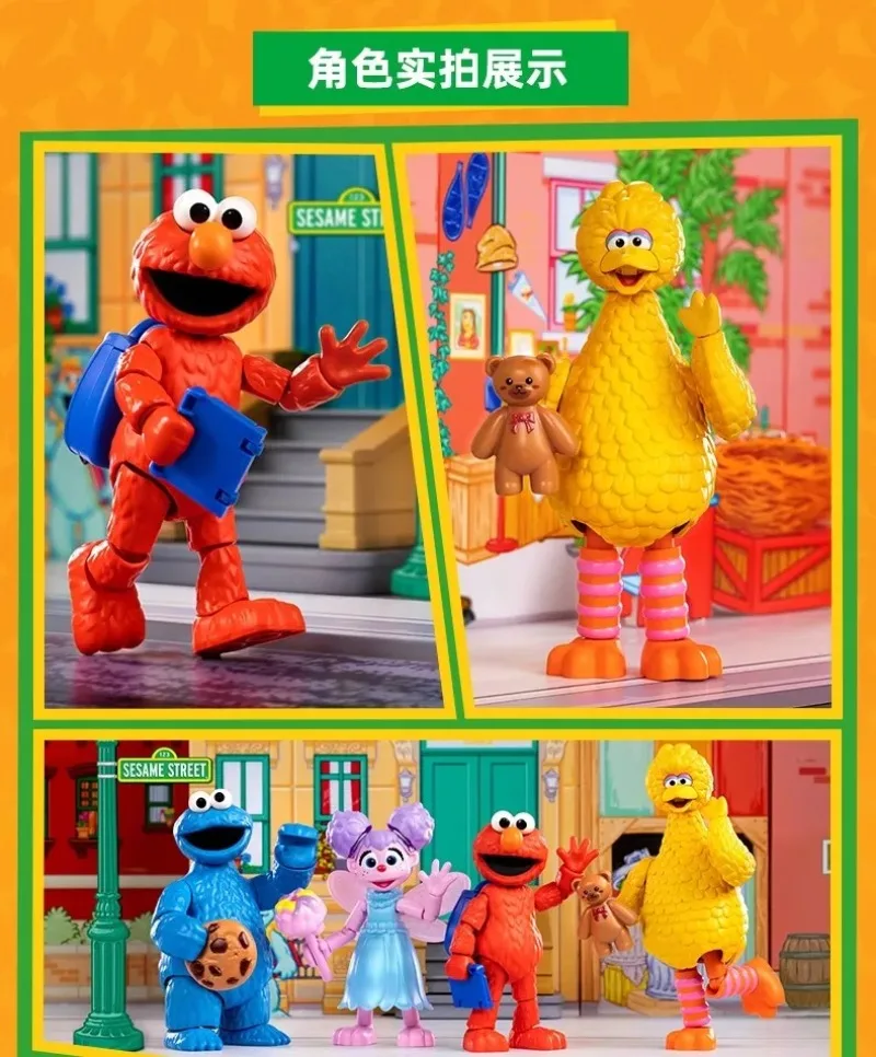 BLOKEES Sesamstraße Bausteine Big Bird Monster Bert Bewegliche Figuren Cookie Ernie Elmo Spielzeugmodell Zusammenbaubares Geschenk – Detail 23