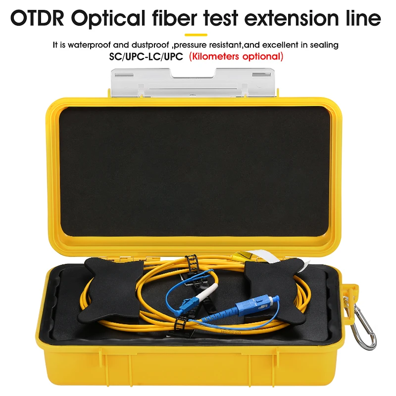 SC/UPC-LC/UPC OTDR Zone Eliminator Fiber Rings Fiber Optic OTDR Launch Cable Box 500M 1Km 2Km SM 1310/1550nm