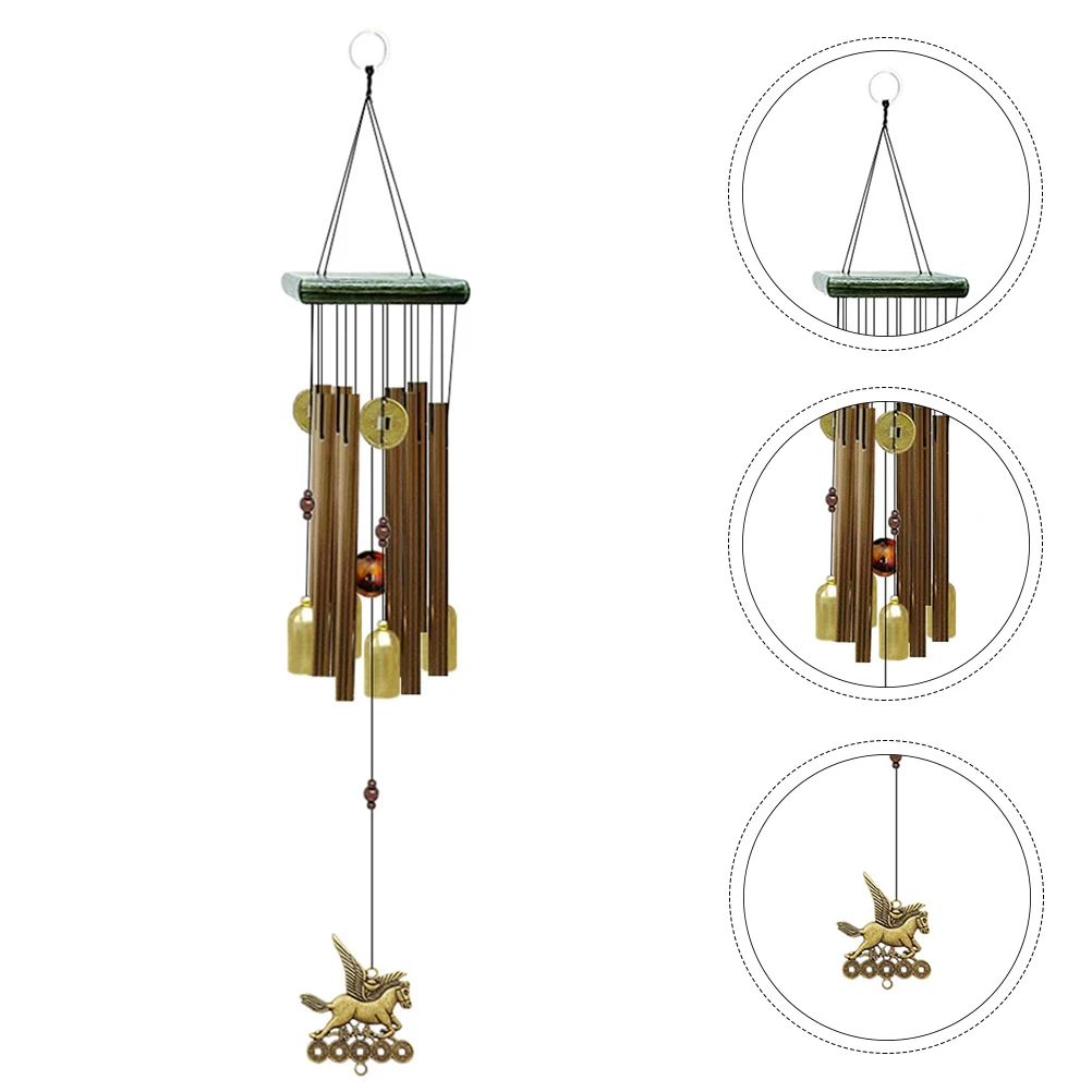 

1pc Copper Coin Decorative Hanging Ornament Unique Garden Party Outdoor Home Bell Pendant Durable Creative Balcony