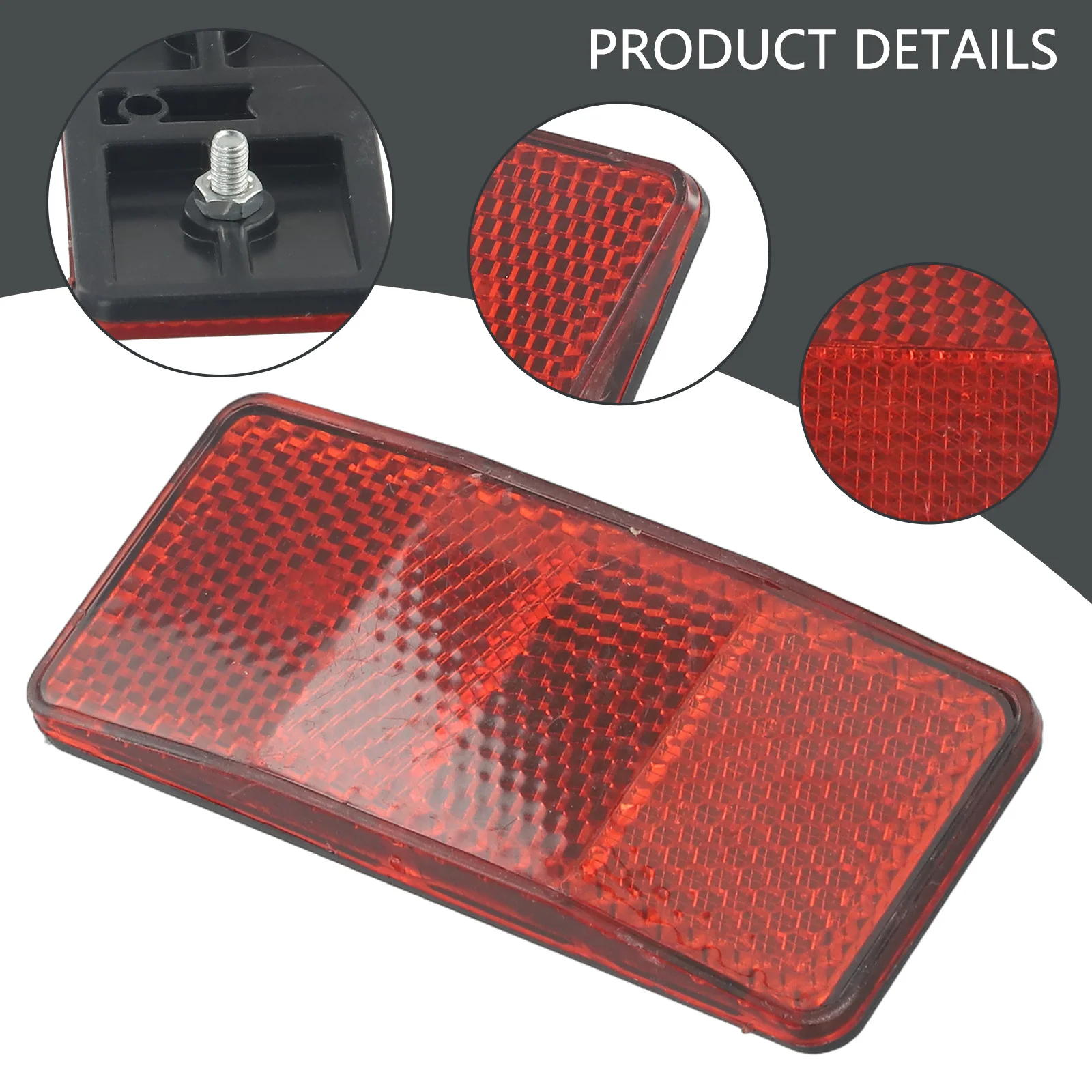 

1pc Bicycle Bike Safety Caution Reflector Disc Rear Pannier Rack-Warning Light 2-Hole Highly Reflect Lights Safe Riding Parts