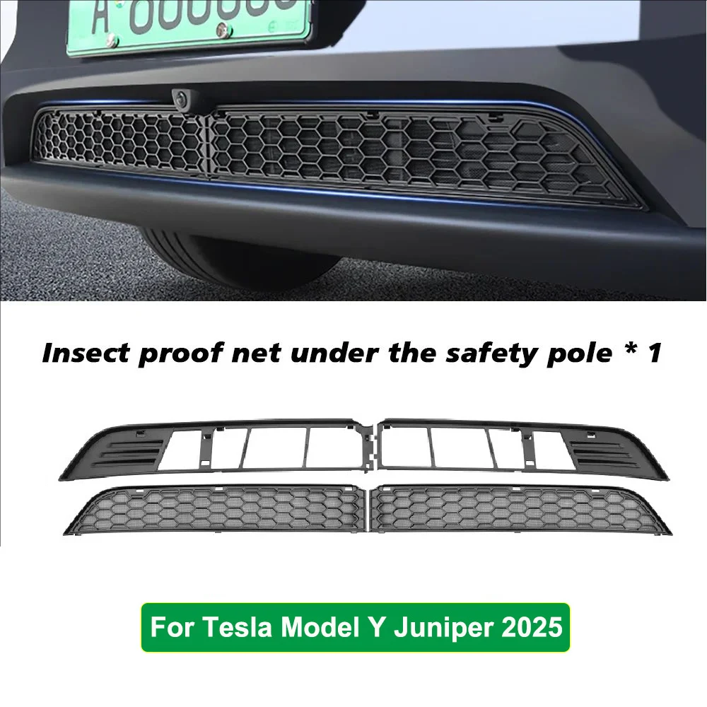 Osłona przedniego grilla Tesla Model Y Juniper 2025 Model 3 Highland, wkładki do grilla, siatka przeciw owadom, osłona, filtr do zderzaka. — zdjęcie 6