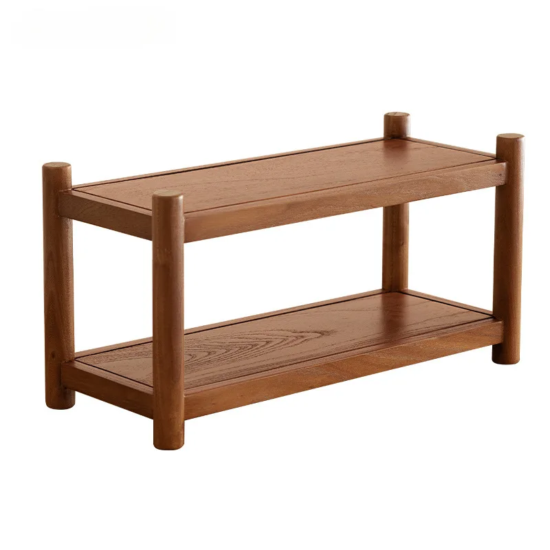 

Ximu Workshop old elm desktop tea cup holder small solid wood Bogu rack tea set storage table tea rack