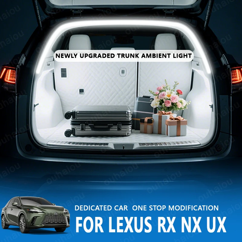 

FOR 2009-2022 Lexus RX 2014-2024 NX 2019-2025 UX trunk modification Atmosphere lights White warm white Rear Trunk LED Light Bar