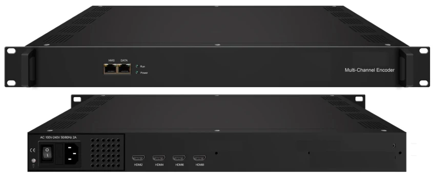 NDS3228M-N 2/4/8/16/24 channel HD-MI input support H264+H265 encoder DUP/RTP/RTSP/RTMP/HLS/M3U8/SRT/etc IP to Analog Modulator