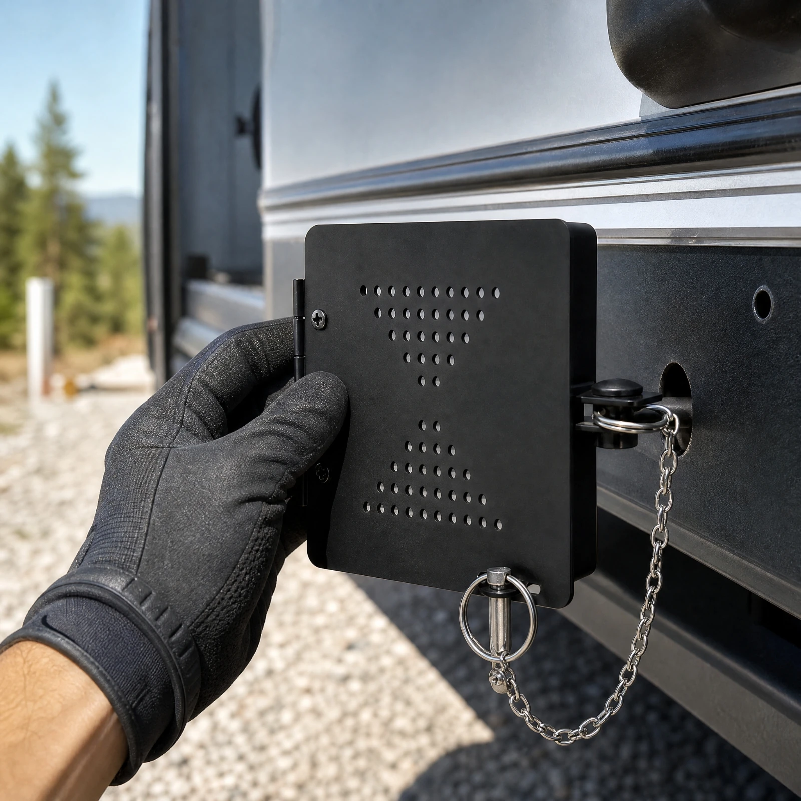 2 Pieces RV Square Bumper End Cover Secure Fit RV Bumper End Cap with Vent Holes Sturdy Easy Installation