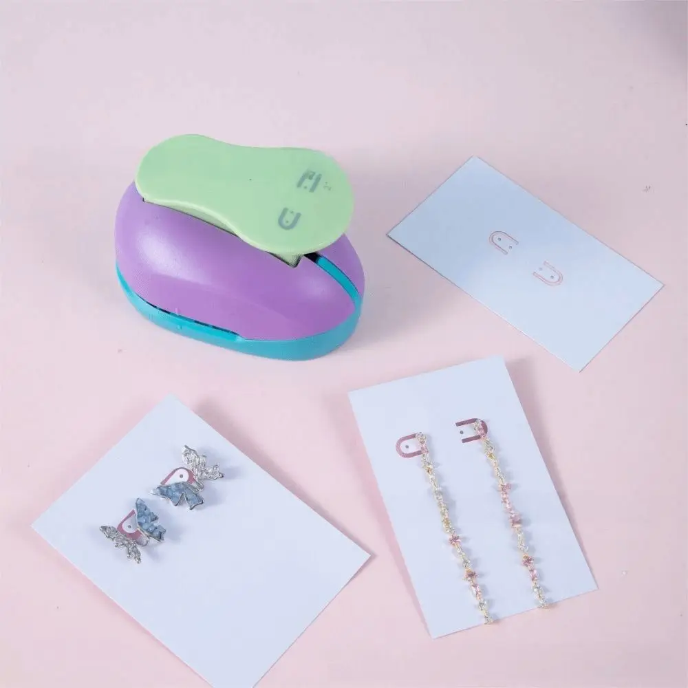 Random Color Earring Card Puncher DIY Projects Durable Necklace Display Card Punch Stamp Shape Cutting Craft