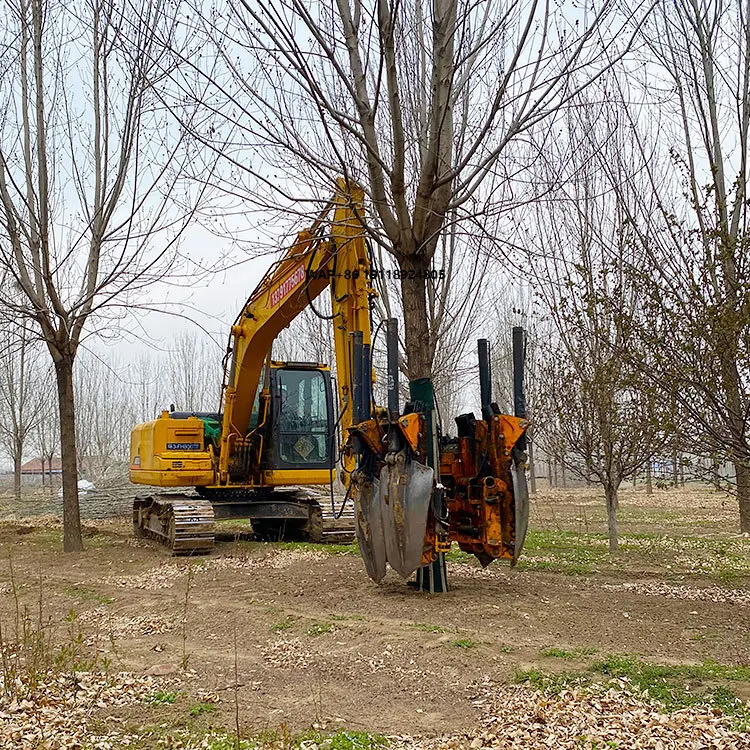 

Shandong Factory Tree Spade Skid Steer Loader Excavator Attachment Gear Core Components Tree Transplanter Machine 6 Ton