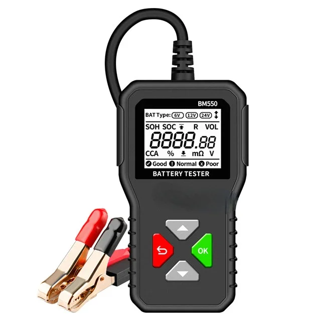 Universal BM560 BM550 Car Battery Tester 24V 6V 12V 3-in-1 bm 550 Automotive Test Tools show Battery Life hot sales