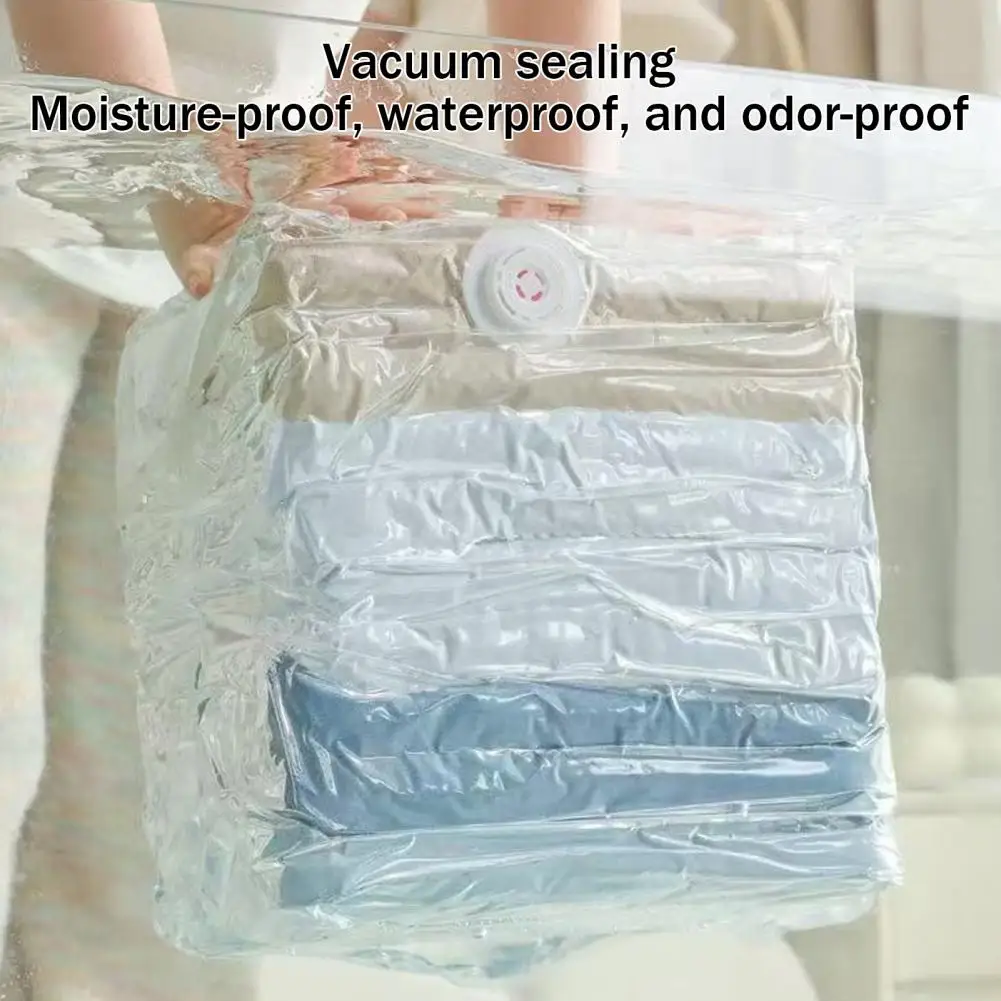 Reusable Compression Pouches 5pcs Vacuum Storage Bags Set Cube Compression Space-saving Organizers Thickened Moisture-proof