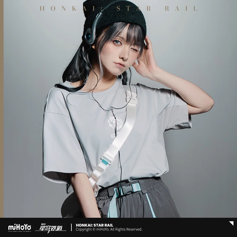 

Anime Game Honkai Star Rail Official MiHoYo Original Authentic Firefly Theme Impression Series T-shirt Cosplay