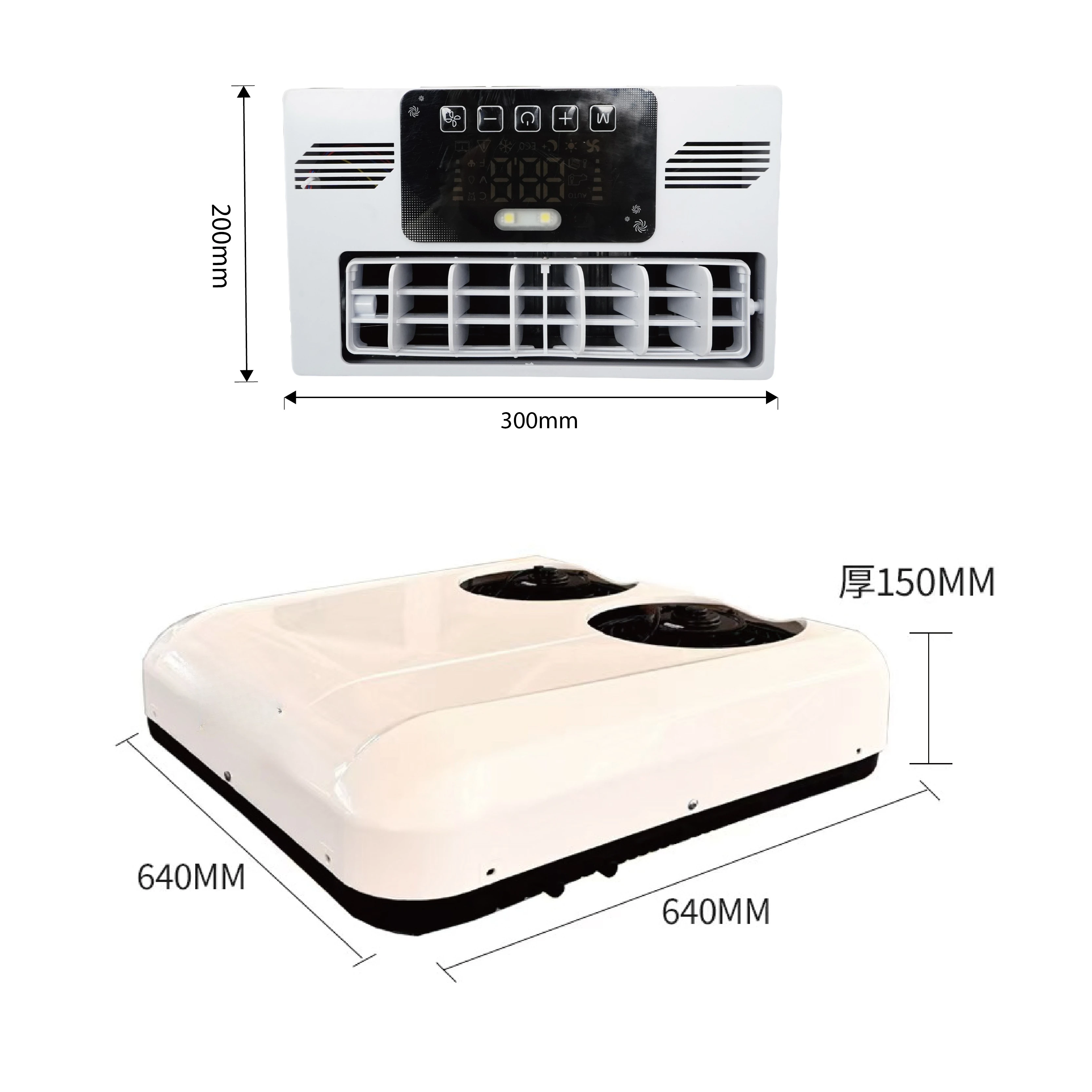 

New 12 Volt AC Cabin Electric System 24v Truck Air Conditioning Radiator 12 V Parking Roof Unit