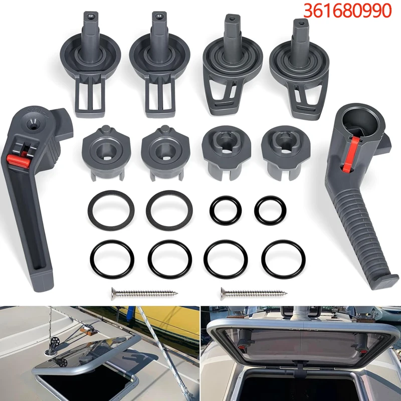 Hatch Large Handle Kit 361680990 Fit for Lewmar Low & Medium Profile Hatch, Flush 3G, Coastline, Ocean, Trimline, Rolltop Hatch