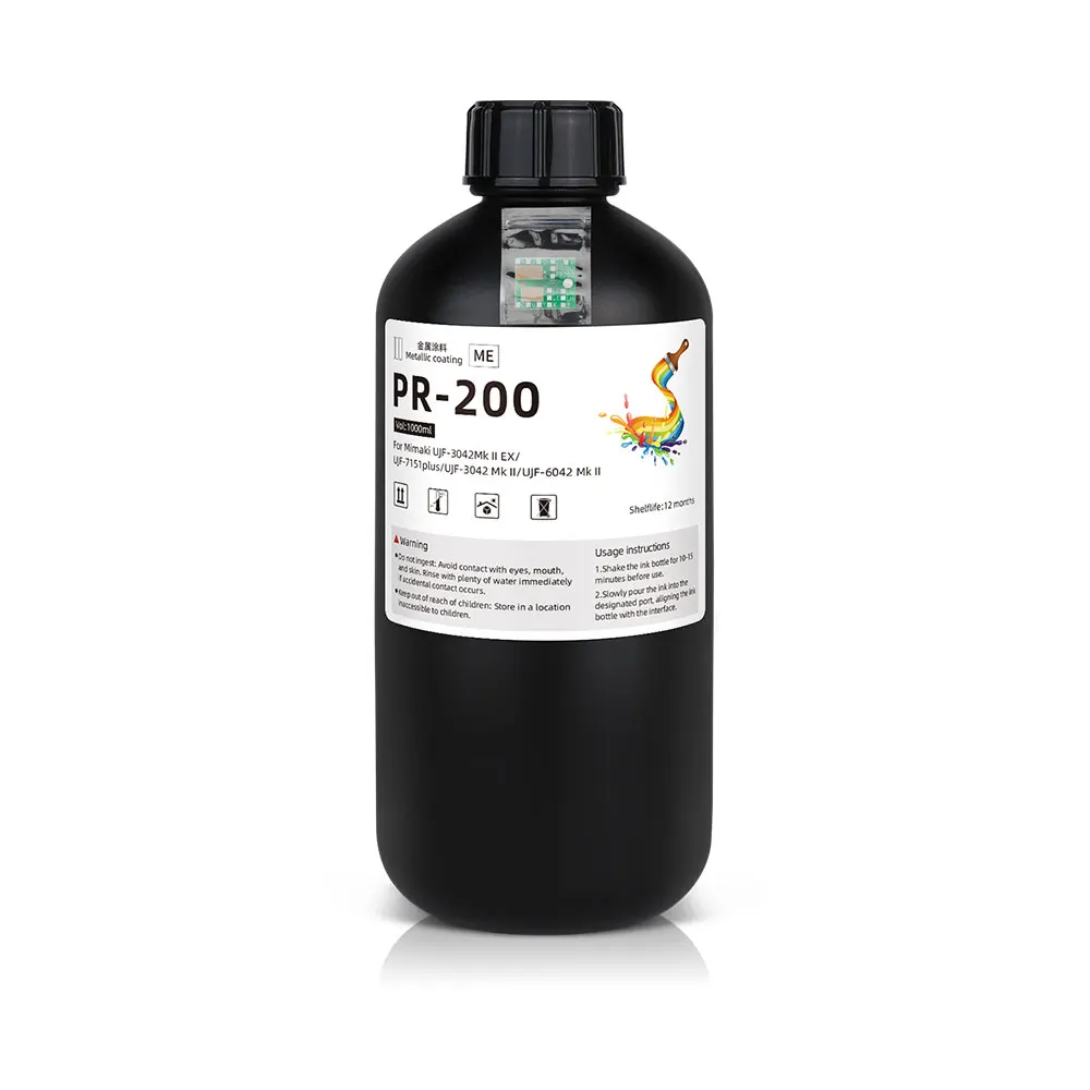 Winnerjet PR-200 Coating ink With chip For Mimaki UJF-3042Mk II EX UJF-7151plus UJF-3042 Mk II UJF-6042 Mk II printer