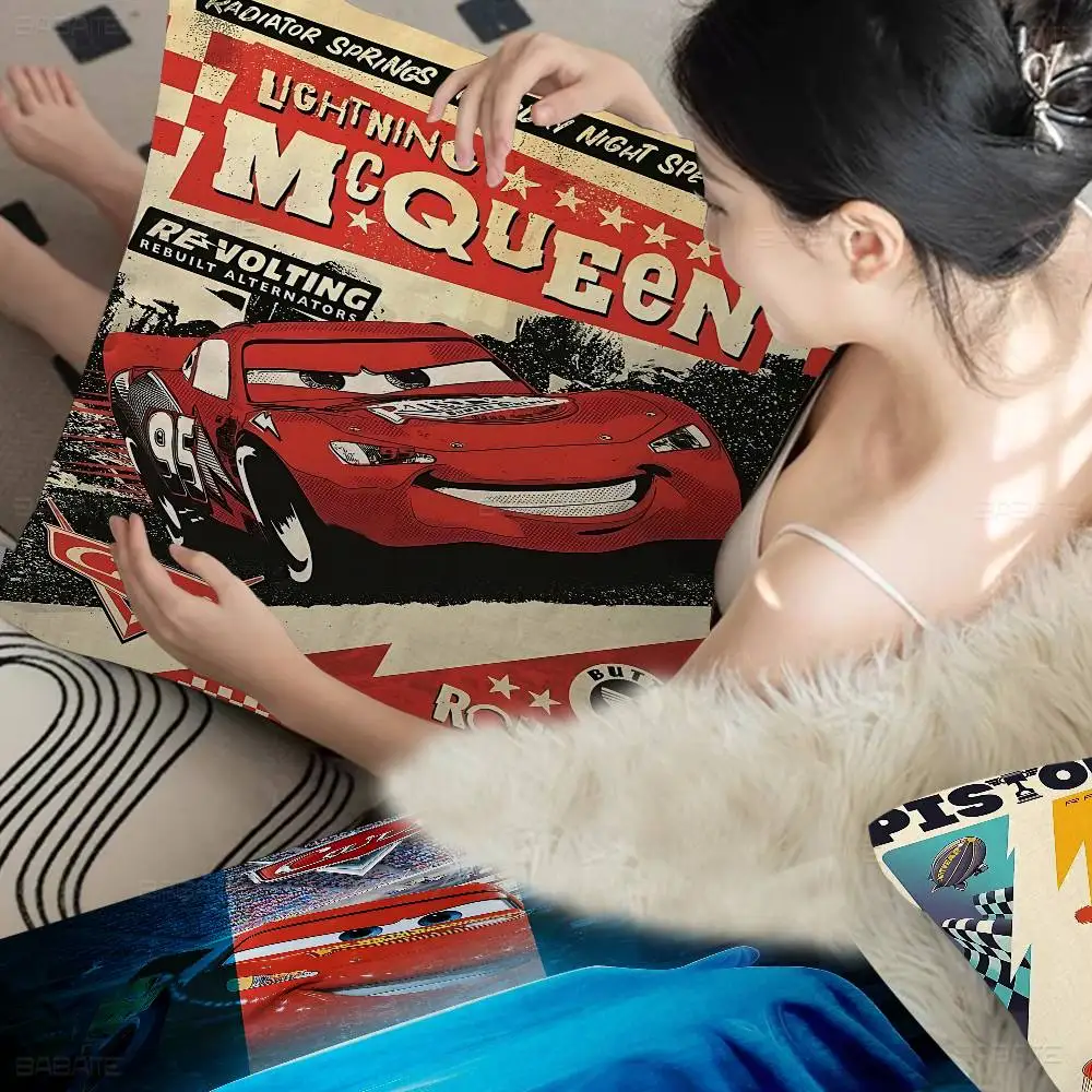 L-Lightning CARTOON M-McQueen 45*45cm Cushion Cover Pillow Cover Decor Pillowcase Home Pillowcase for Couch Pillow
