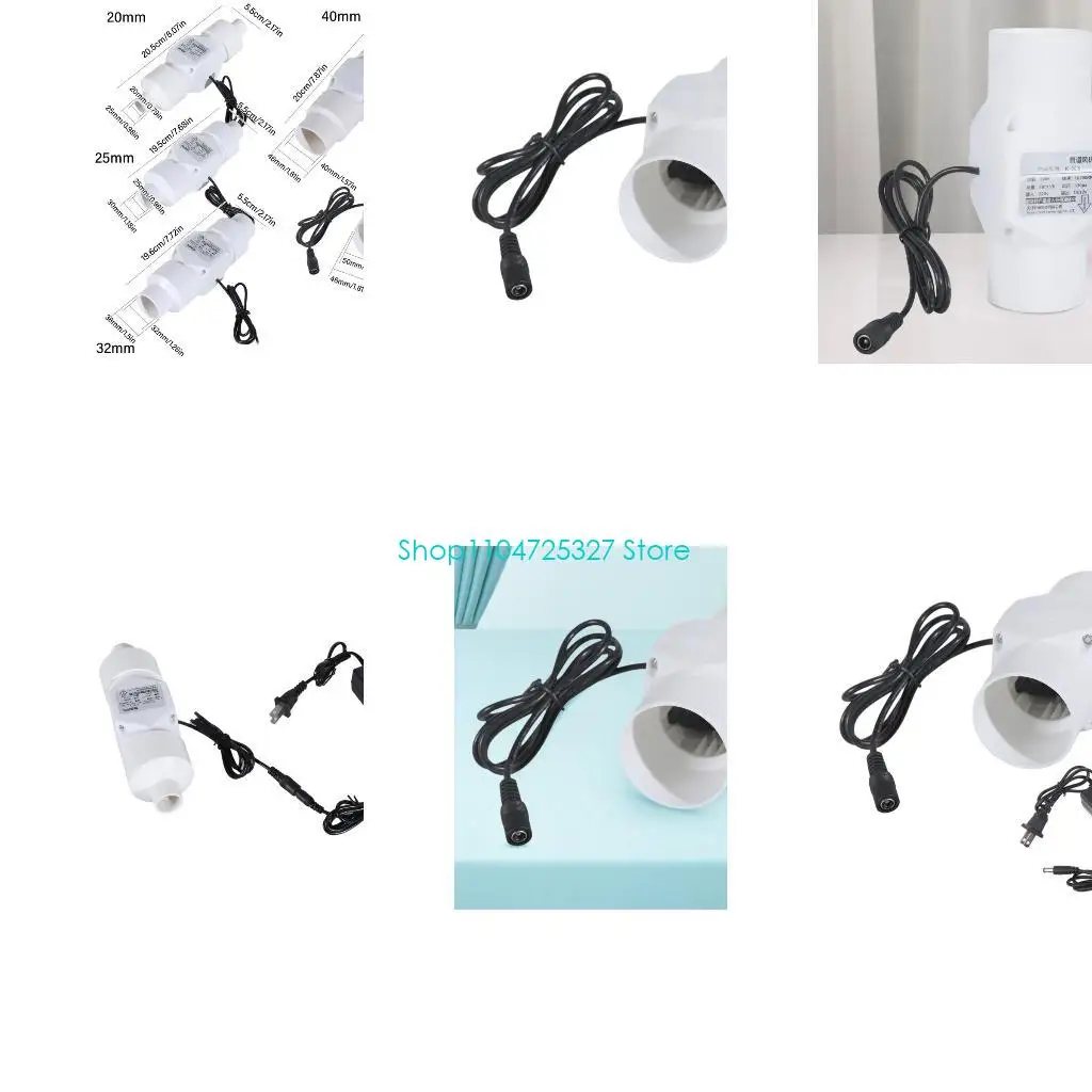 D8KF Quiet Operation Inlines Pipe Fan, 58m³/h for Kitchens and Workshops for 20/25/32/40/46mm Openings