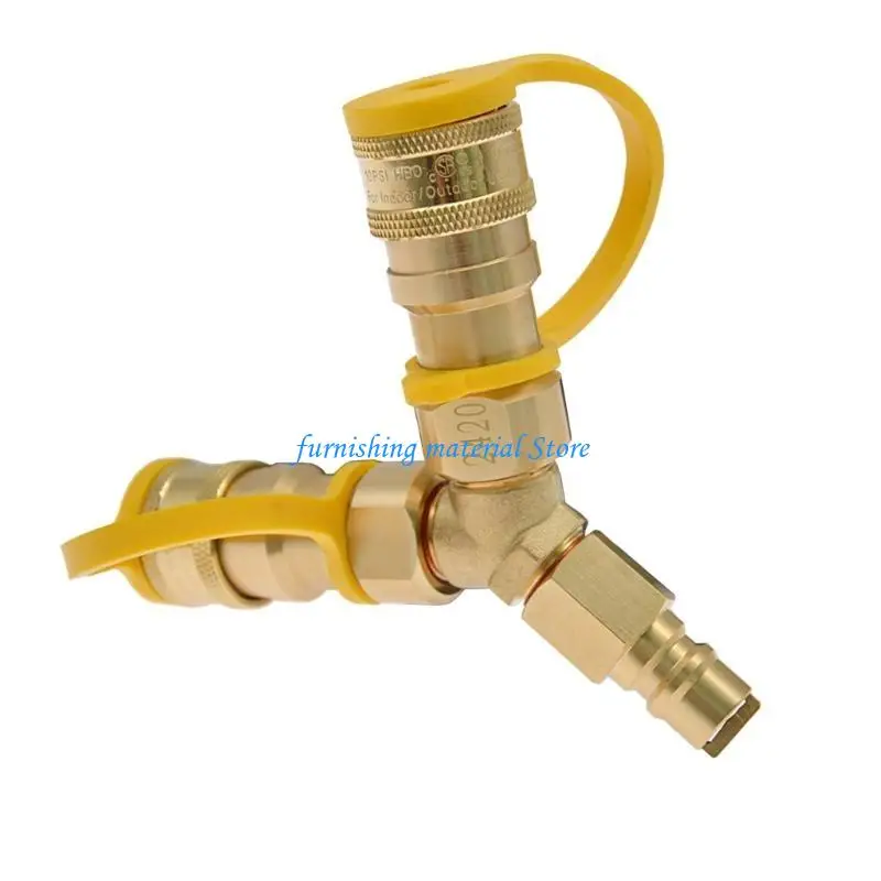 

Y5GD Gas Quick Disconnect Separator 3/8 Y-Splitter Separator Adapter Enduring