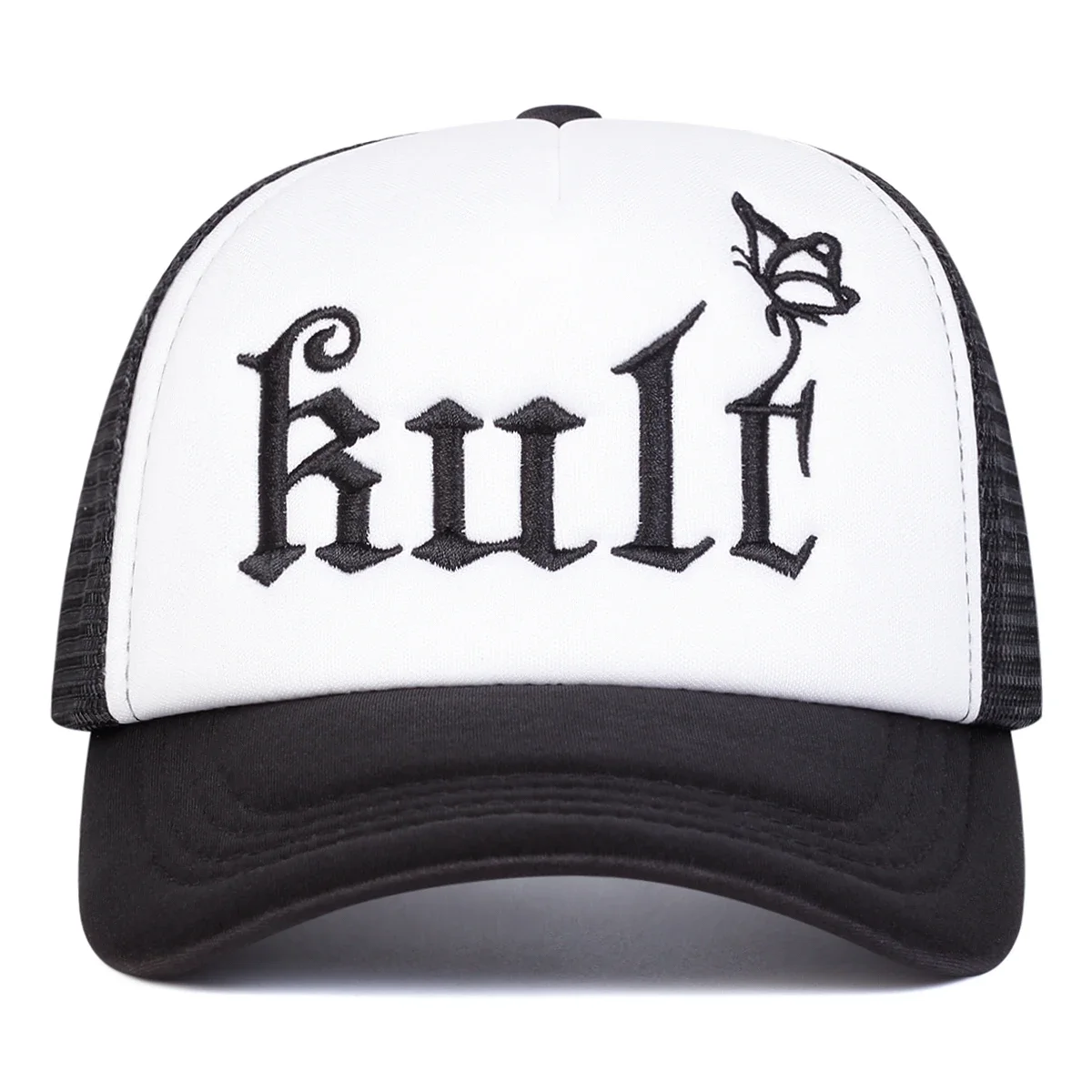 Unisexowe czapki bejsbolówki z siatki RULT z bocznym haftem motyla, wiosenno-letnie, regulowane, codzienne czapki przeciwsłoneczne, czapki sportowe.