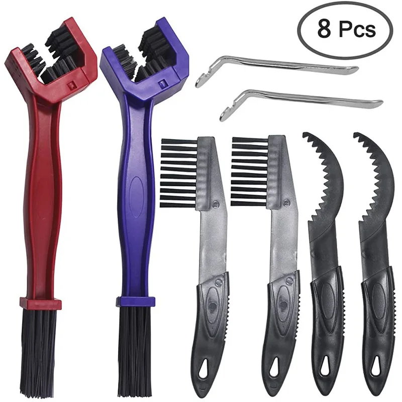 

1/4/8PCS Bicycle Cleaning Tools Combination Set, Large Brush, Small Brush,pry Bar,Cleaning Tool For Bicycle Flywheel Chain